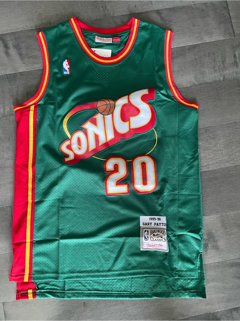 Gary Payton #20 Seattle SuperSonics 1995-1996 Throwback Green Basketball Jersey